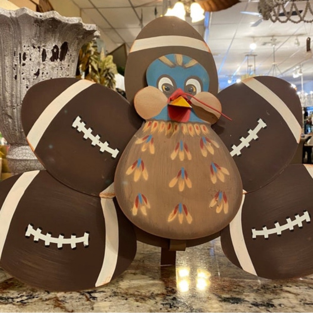 Football Turkey Metal Stake with Attached Easel